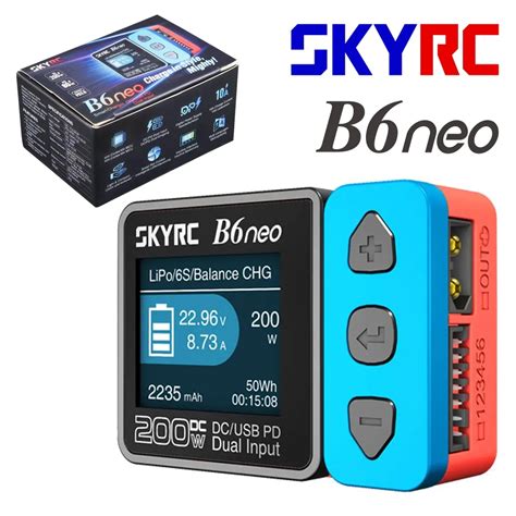 SkyRC B6neo Smart Charger DC 200W PD 80W LiPo Battery Balance Charger