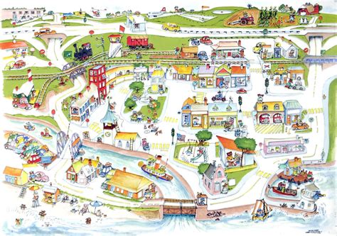 Richard Scarry's Busy Town Mosaic Murals