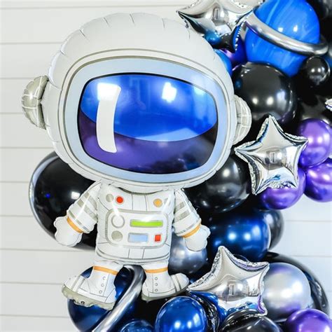 Galaxy Balloons Outerspace Birthday Party Decor Astronaut Etsy