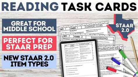 STAAR 2 0 Reading Language Arts Task Cards With New Item Types Print