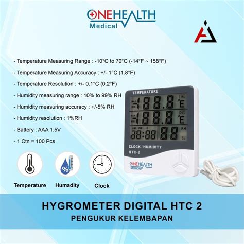 Jual Hygrometer Digital Htc Onehealth Thermometer Ruangan Suhu Dan