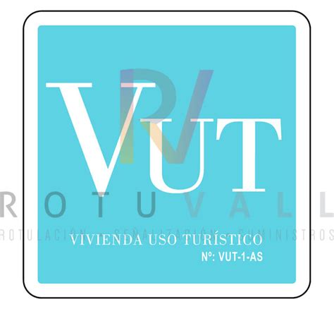 Placa Vivienda de Uso Turístico Asturias Rotuvall