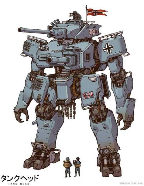 Tankhead Mecha Tanks Mech Robot Art