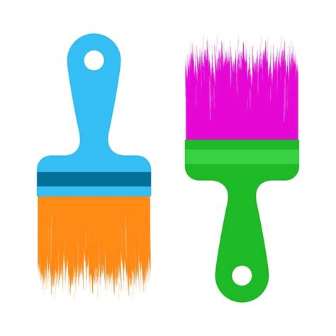 Iconos De Pincel De Pintura Ilustraci N Vectorial Vector Premium