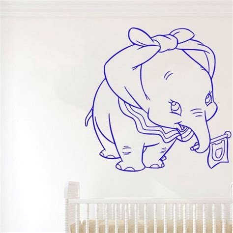 Dumbo Elephant Wall Decal Dumbo Wall Sticker Nursery Wall Etsy