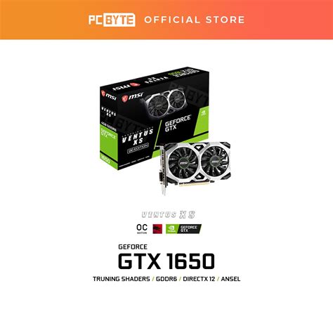 Msi Nvidia Geforce Gtx 1650 Ventus Xs Oc 4gb Gddrd6 Graphic Card [oc Edition] Shopee Malaysia