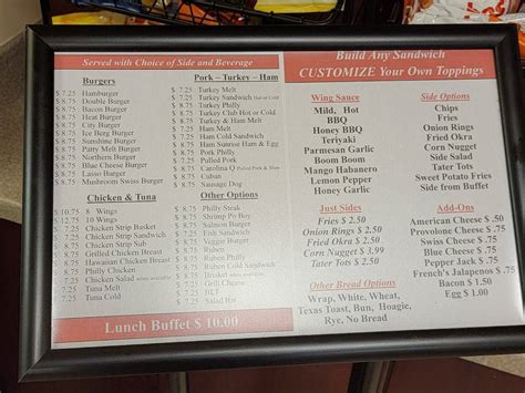 Menu At Camp Blanding Conference Center And Restaurant Usa