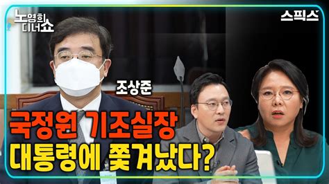 🔴 노영희 디너쇼 조상준 국정원 기조실장 돌연 사직과 석연찮은 해명대통령에 쫓겨났다 노영희 박영식 서정욱 설주완