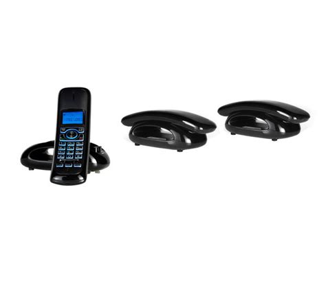 Idect Solo Plus Cordless Phone With Answering Machine Triple Handsets