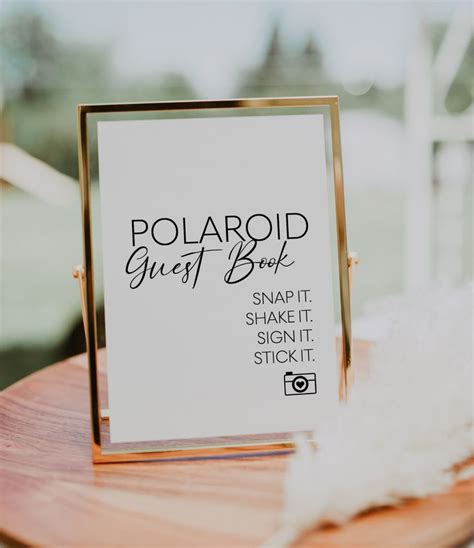 Polaroid Guest Book Photo Guest Book Sign Minimalist Wedding Sign