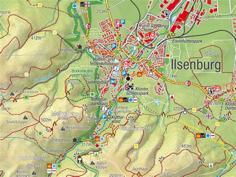 The Highharz Mountain D Summer And Wintermap Georelief D