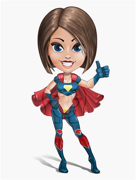 Female Superhero Cartoon Vector Character GraphicMama