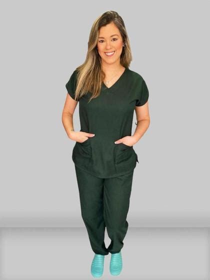 Pijama Cirúrgico em Gabardine Conjunto Hospitalar Scrub Feminino