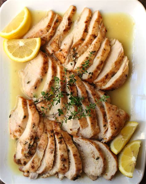 Lemon Roasted Chicken Breasts With Thyme And Pasta Savory Sweet Life