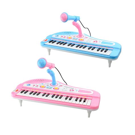 37 Keys Mini Electronic Keyboard with Microphone For Children Early Learning Musical Instrument ...