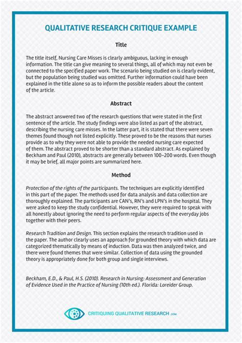 How To Critique A Qualitative Study Understanding And Critiquing