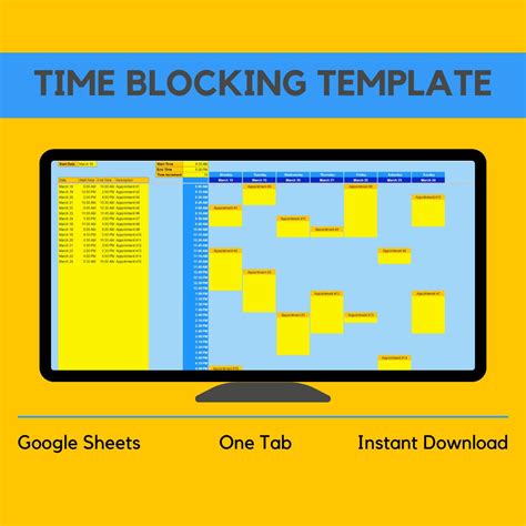time block template schedule builder automatic time blocking weekly