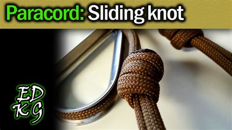 Simple Paracord Sliding Knot Great For Lanyards Youtube