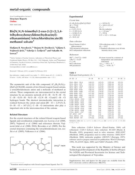 PDF Bis N N N Trimethyl 2 Oxo 2 2 2 3 4 Trihydroxybenzylidene