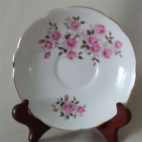 Regency English Bone China Pink Roses Tea Cup And Saucer Made Etsy