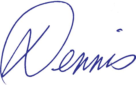 Download Dennis Ricci Blue Handwritten Signature Png Clipart Png