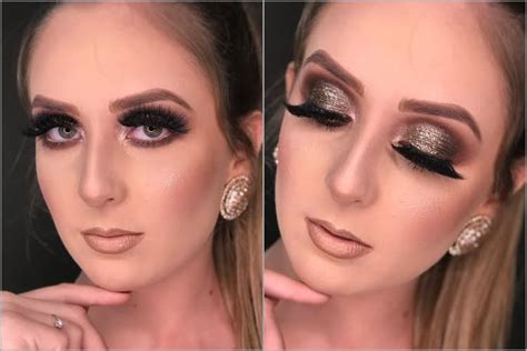 Smokey Glam Marrom Glitterinado Passo A Passo