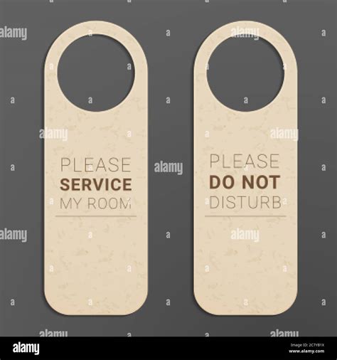 Please Do Not Disturb Door Hanger Servicing Label For Hotel Rooms