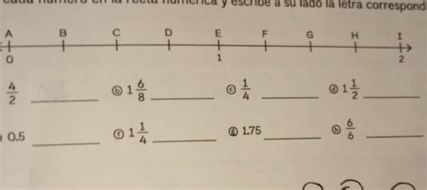 Ubica Cada N Mero En La Recta Num Rica Y Escribe A Su Lado La Letra