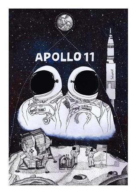 Apollo 11 Illustration on Behance