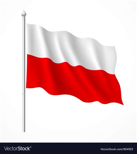 Poland flag Royalty Free Vector Image - VectorStock