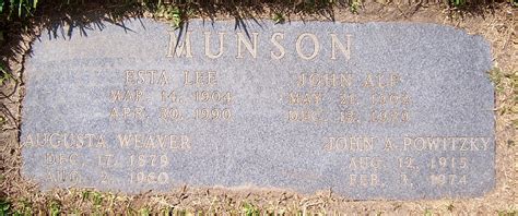 Esther Lee Esta Weaver Munson Homenaje De Find A Grave