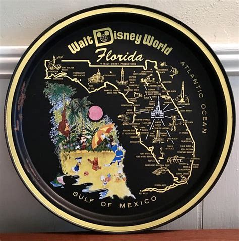 Vintage Retro Walt Disney World Plate Ceramic Souvenir Plate Etsy