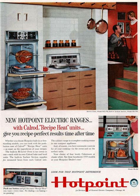 Hotpoint Electric Ranges Vintage Kitchen Vintage Ads 1950s Vintage Ads