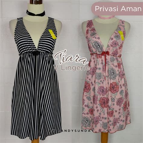 Jual Lingrie V Neck Free Celana Dalam Lingerie Wanita Linjeri Terusan Seksi Lengerie