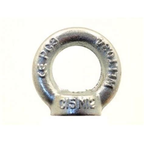 ANELLO OCCHIELLO FEMMINA PASSO DA 12 Mm ZINCATO X SOLLEVAMENTO TRAZIONE