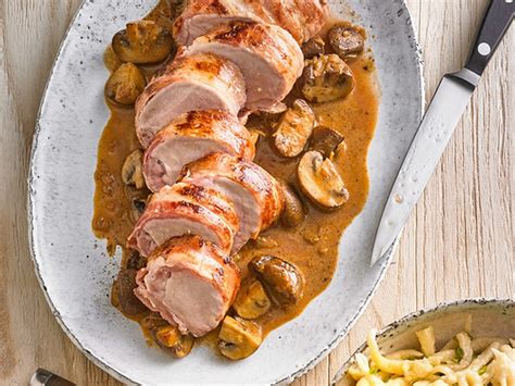 NT Schweinefilet im Speckmantel mit Champignons und Spätzle von dbartel