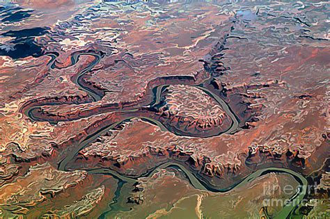 Colorado River Meanders Through Canyonlands National Park In Uta