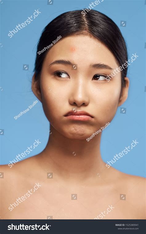 Beautiful Woman Asian Appearance Naked Shoulders Stock Photo Shutterstock