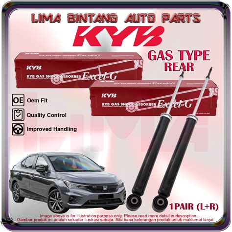 Pair Honda City Gn T Rear Shock Absorber Gas Kayaba Kyb