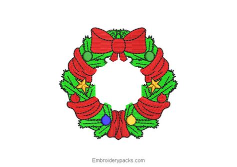 Christmas Wreath Machine Embroidery Designs Embroidery Designs Packs