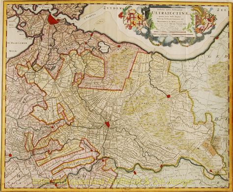 Antique Map Utrecht Province Original 17th Century Engraving Dutch History