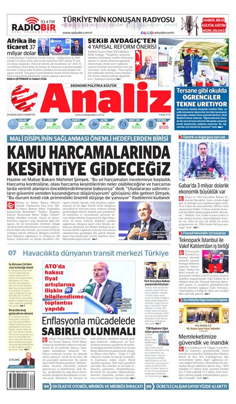 Analiz Gazetesi Analiz Man Et Oku Haberler Nisan