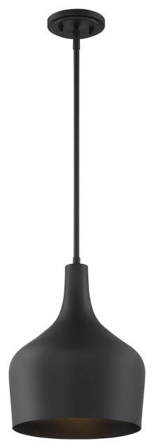 Savoy House Meridian 1 Light Pendant M70020mbk Matte Black Modern Pendant Lighting By