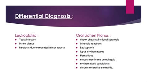 Leukoplakia Vs Lichen Planus Ppt