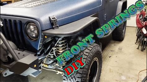 How To Remove Jeep Tj Front Springs Youtube