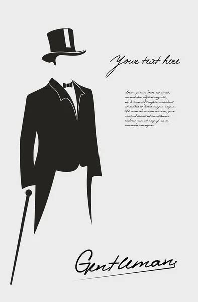 Silhouette Of A Gentleman In A Tuxedo Stock Vector Image By ©matc 64399773