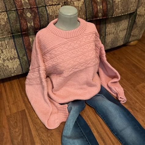 Vintage Sweaters Vintage Grandma Oversized Cable Knit Sweater