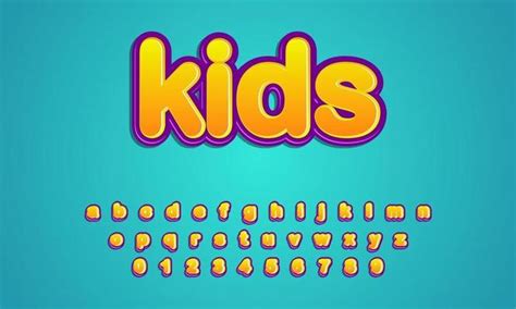 Kids Font Vector Art, Icons, and Graphics for Free Download