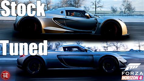 Forza Horizon 4 Stock Vs Tuned Hennessey Venom GT Vs Porsche Carrera