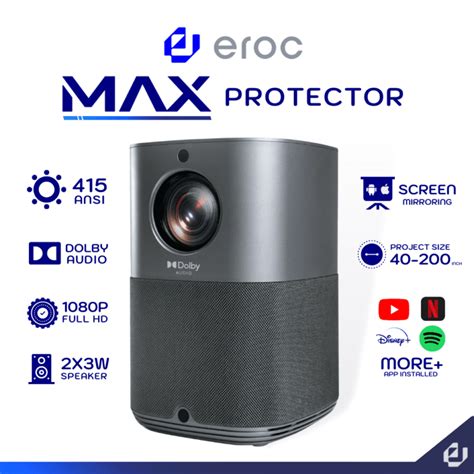 Eroc Max Projector Dolby Audio With Wifi Lcd Full Hd 1080p